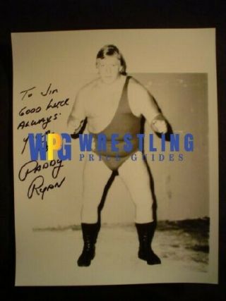 Paddy Ryan Autographed 8x10 Photo From Www.  Wrestlingpriceguides.  Com