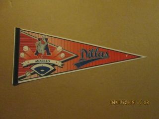 Tx - La League Amarillo Dillas Vintage Defunct 1995 Team Logo Baseball Pennant