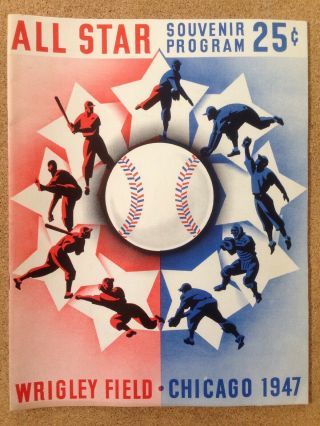 1947 Mlb Baseball All Star Game Chicago Program Score Book