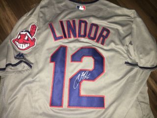 Francisco Lindor Cleveland Indians Signed Jersey