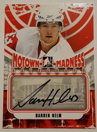 2012 - 13 Darren Helm Auto Autographed Card Detroit Red Wings In The Game A - Dhe