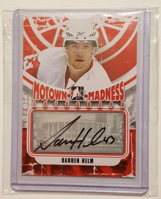 2012 - 13 Darren Helm Auto Autographed Card Detroit Red Wings In The Game A - DHE 3