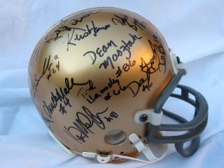 Notre Dame 1977 National Championship Team Signed Mini Helmet.  Joe Montana,  More