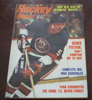 Hockey Digest January 1976 Denis Potvin No Label Nhl 1