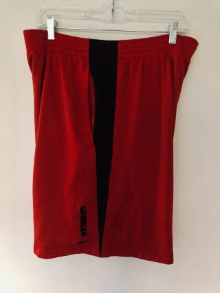 Mens Authentic Nike Team Red Georgia Bulldogs Basketball Athletic Shorts Size Xl