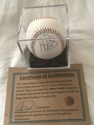 Albert Pujols Autographed 2006 World Series Baseball