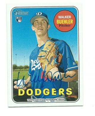 2018 Topps Heritage Walker Buehler Real One Auto Rookie Card