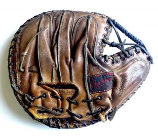 1940’s Great Big Rawlings Top Of The Line Catchers Mitt.  All Natural Patina