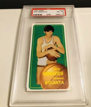 1970 Topps Basketball 123 Pete Maravich Rookie Card Rc Psa 8 The Pistol