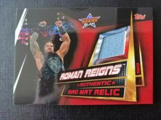 Topps Wwe Slam Attax Universe Ring Mat Relic Card Roman Reigns Rmcb