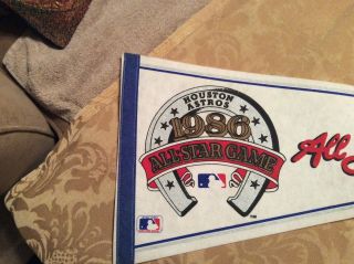 1986 All Star Game Round - Up Houston Astros Full Size Pennant 2