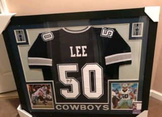 Dallas Cowboys Framed Autographed Sean Lee Jersey Jsa