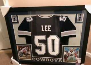 Dallas Cowboys Framed Autographed Sean Lee jersey JSA 2