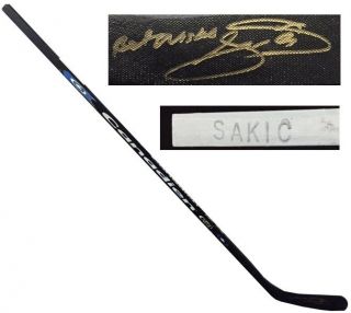 Joe Sakic Jsa Signed Full Sized Canadien Hockey Stick Hof Auto 600 Goal Club