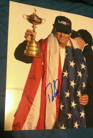 Davis Love Iii Autographed Signed 11x14 Photo Ryder Open Masters John Hall Ball