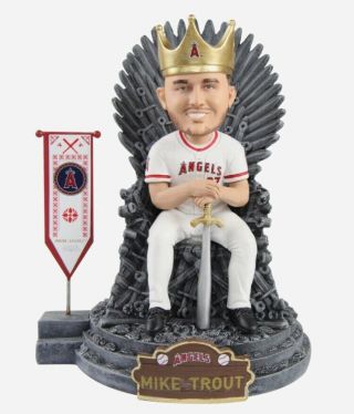 Mike Trout Bobblehead Game Of Thrones Anaheim Angels Mlb Got Bobble Head Hbo