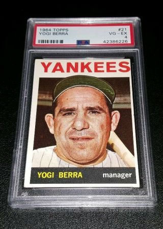 1964 Topps 21 Yogi Berra York Yankees Psa 4
