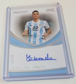 2018/19 Panini Immaculate Soccer - Ink Autograph Erik Lamela (i - El) 60/99