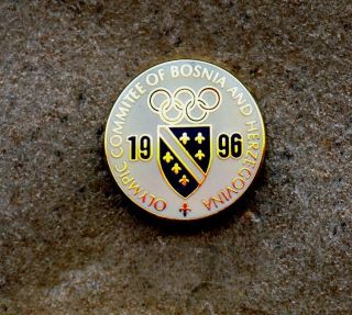 Noc Bosne & Hercegovine 1996 Atlanta Olympic Games Pin Enamel D 2.  5 Mm