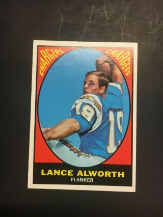 1967 Topps Football Lance Alworth 123 Exmt (r2101)