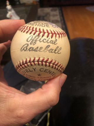 Vintage Spalding Official League Baseball Rare 171 Hand Sewed Auto Apba