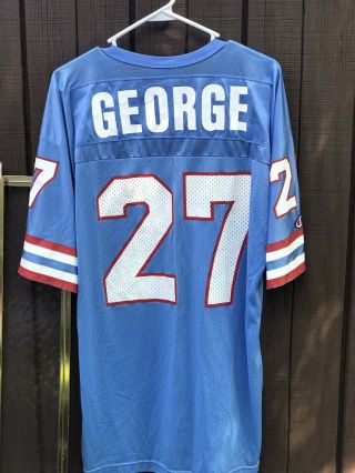 Vintage Eddie George Houston Oilers 27 Football Jersey