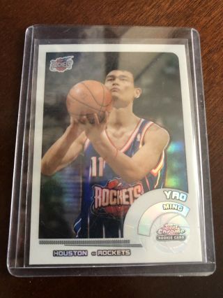 02 - 03 Topps Chrome Yao Ming Rookie Card White Refractor 027/249