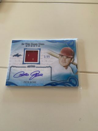 2019 Leaf In The Game Pete Rose Auto Jersey 1/35