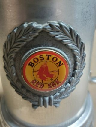 Boston Red Sox Stainless Steel Beer Mug With a glass bottom and Logo 3