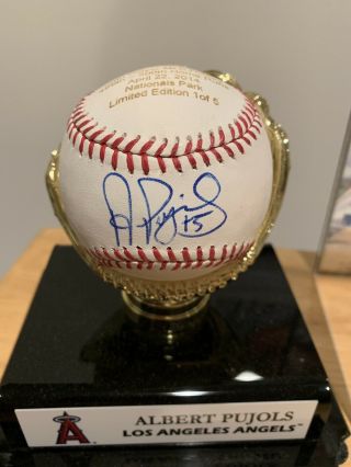 Albert Pujols Limited Edition Signed Romlb With Display - Beckett & Gaa Coa’s Wow