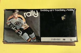 1970s Bobby Orr Rally Hockey Ice Skates SZ11 NHL Certified Bruins VF 2
