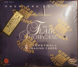 1996 - 97 Flair Showcase Hobby Exclusive Box | 24 Packs | Kobe Bryant Rookie Card