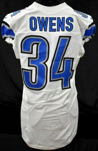 2014 Montell Owens 34 Detroit Lions Game Worn Jersey W/ Wcf Patch Loa