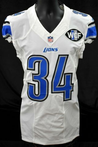 2014 Montell Owens 34 Detroit Lions Game Worn Jersey w/ WCF PATCH LOA 2