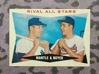 1960 Topps Rival All Stars (mickey Mantle) 160 Pack Fresh Card