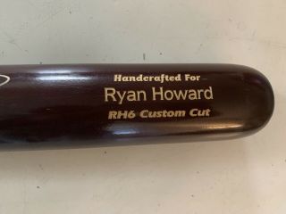 Ryan Howard Signed Marucci Rh6 Custom Cut Bat - Philadelphia Phillies - Authentic