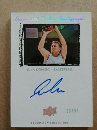 2019 Ud Goodwin Champions Exquisite Luka Doncic Rookie Auto /99