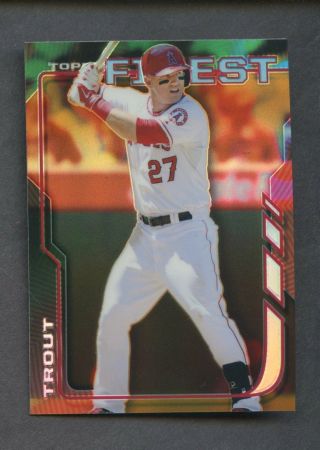 2014 Topps Finest 100 Refractor Mike Trout Angels Sp