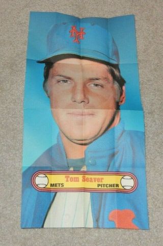 1972 Topps Baseball Large Poster Tom Seaver Ny York Mets 13