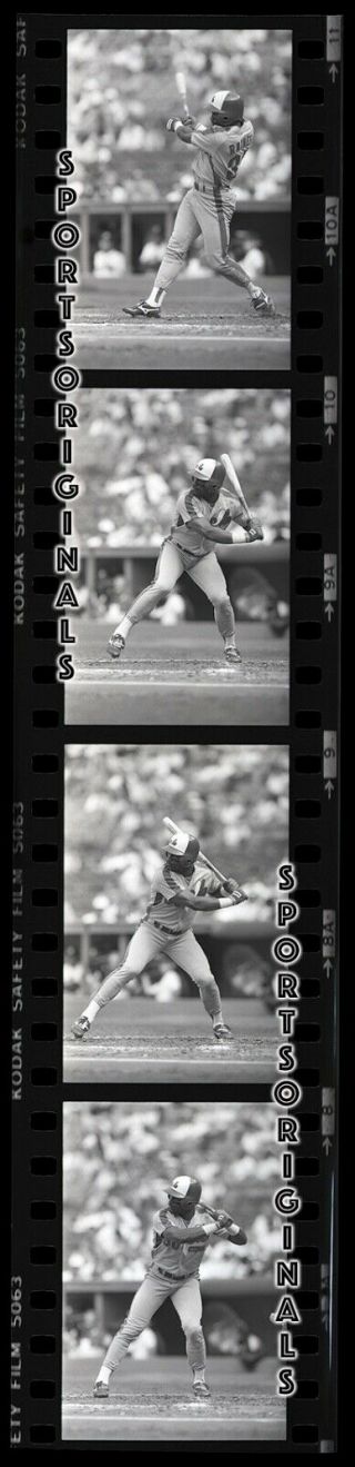 35mm B&w 4 - Negative Strip - Tim Raines - Montreal Expos
