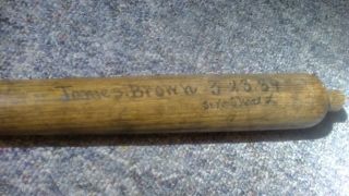 Vintage 1939 James " Jimmy " Brown St.  Louis Cardinals Lathe Baseball Bat N/r