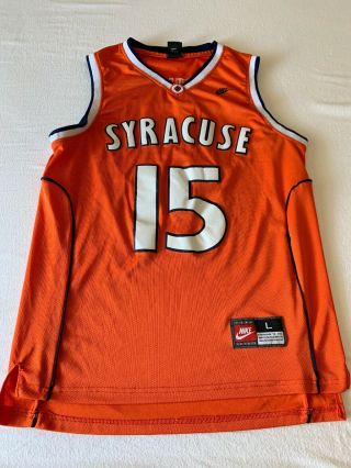 Carmelo Anthony Syracuse Basketball Jersey Mens Large Stitched Orange Vintage