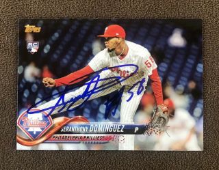 Seranthony Dominguez Signed 2018 Topps Update Autographed Auto Card Phillies