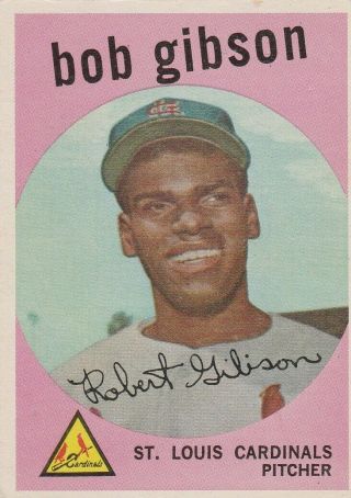 Topps 1959 514 Bob Gibson Rookie Card