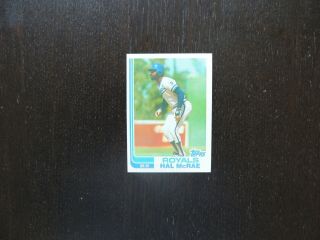 1982 Topps Blackless Hal Mcrae Royals Baseball Card Error Test Proof