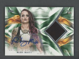 2019 Topps Wwe Wrestling Undisputed Green Ruby Riott Signed Auto Patch 26/50