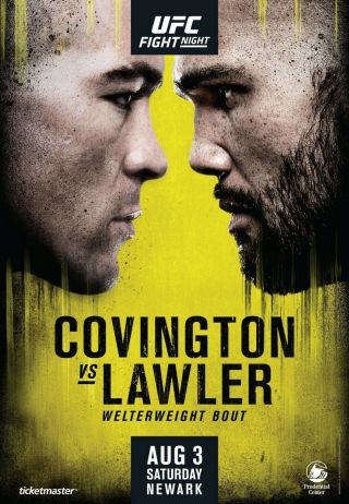 Ufc Welterweight Fight Night Covington Vs.  Lawler Poster August 8,  2019 24 X 36