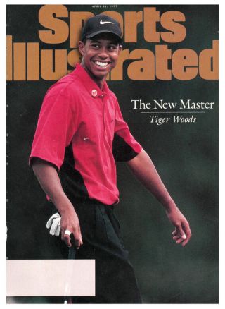 April 21,  1997 Tiger Woods Golf Sports Illustrated No Label Wb