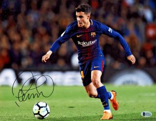 Barcelona Philippe Coutinho Signed 11 X 14 Photo Autograph - Bas Beckett