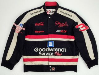 Dale Earnhardt Sr 3 Chase Gm Goodwrench Snap On Nascar Black Button Sz M Jacket